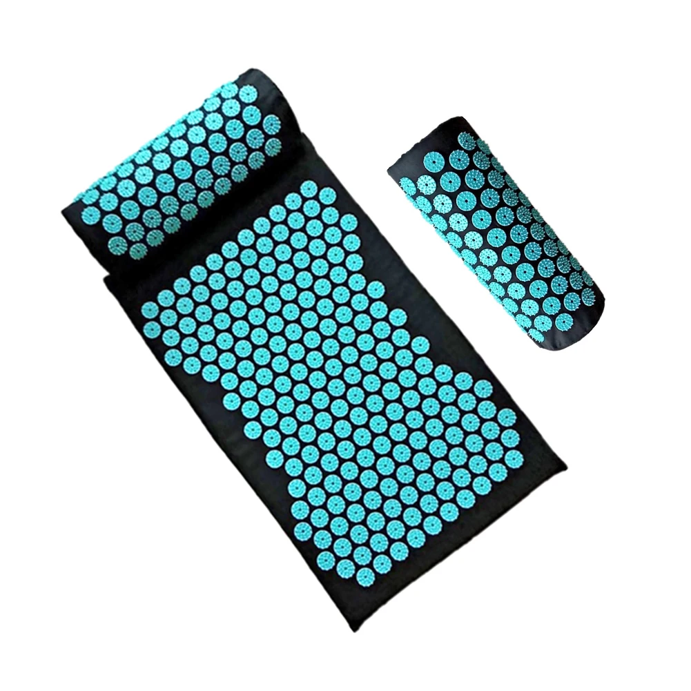 Relieved Cushion Pillow Yoga Mat Muscle Tension Acupuncture Massage Spike Pad Body Head Stress Pain Massager for Yoga Massage