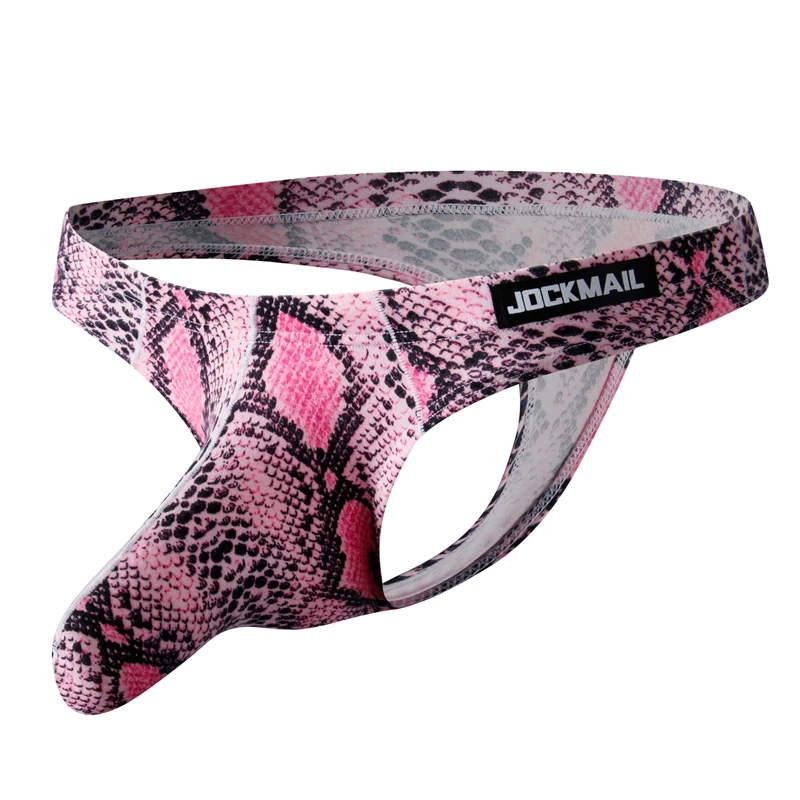 Jockmail Jockstrap Gay Underwear Men Bikini Briefs Sexy Male Panties Leopard Underpant Thong G-string Panties T Back Transparent