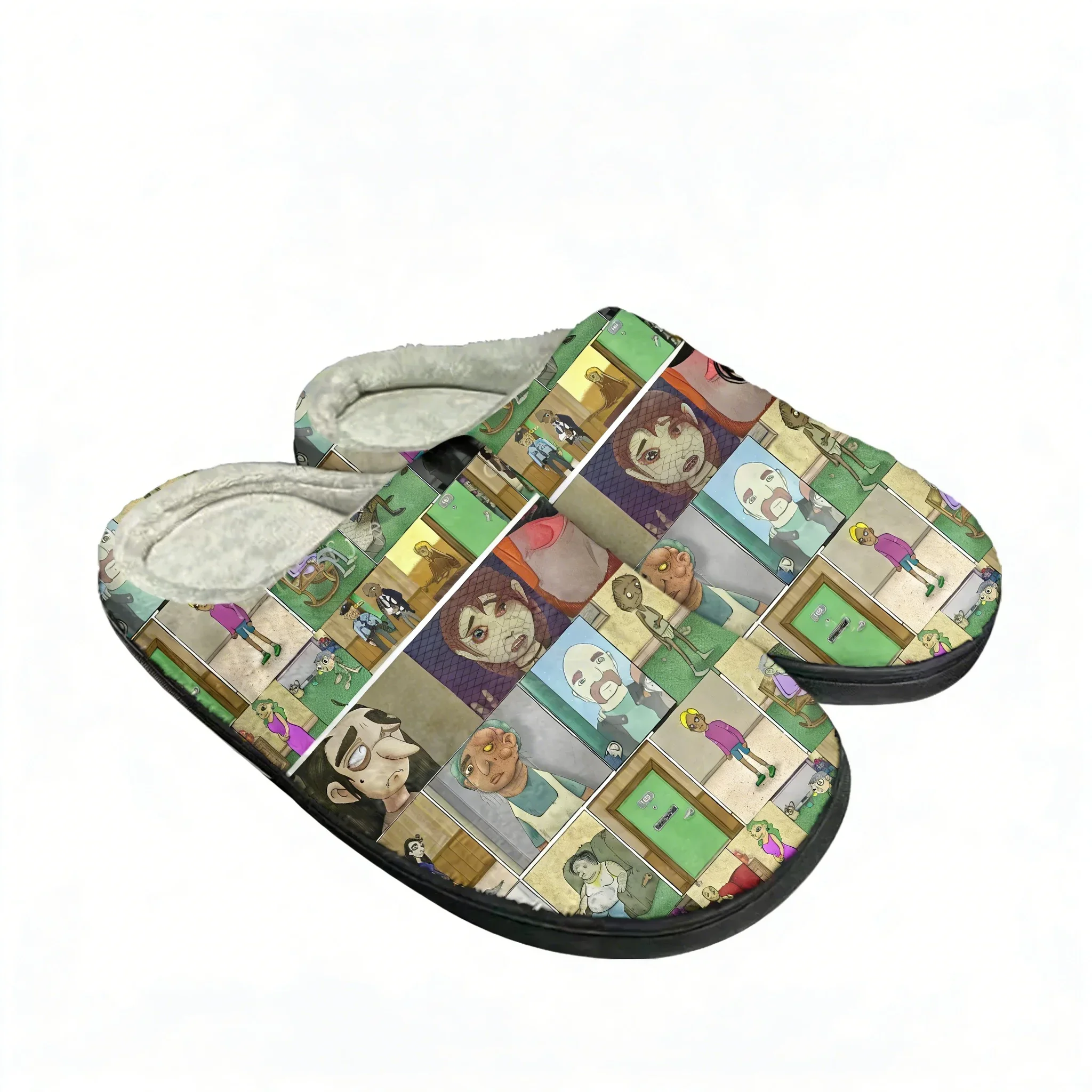 

Sally Face Home Cotton Slippers Hot Cartoon Game Mens Womens Teenager Plush Bedroom Casual Keep Warm Shoes Tailor Made Slipper