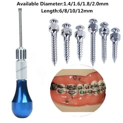 Dental  Mini  Micro Screws Titanium Alloy Screwdriver Self-Drilling 1.4mm/1.6mm/1.8mm/2.0mm