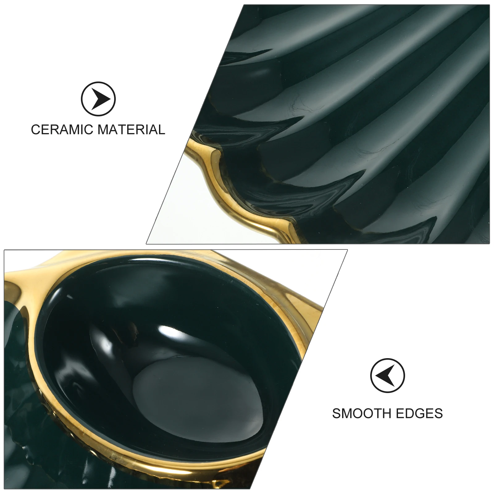 

Stylish 1Pc Ceramic Sushi Plate Dumpling Dish with Vinegar Bowl Creative Snack Tableware Set Modern Home Dinner Plate Design