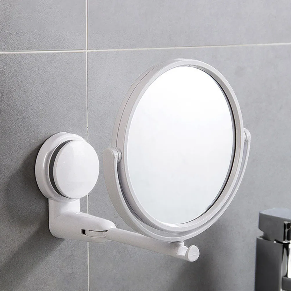 Wall-Mounted Makeup Mirror Suction Cup Design No Punch Needed Beauty Vanity Mirror for Bathroom Bedroom Dressing Use High