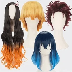 Anime Uzui Tengen Kochou Kanae Kamado Nezuko Kanroji Mitsuri Rui Hashibira Inosuke Sabito Cosplay Wig