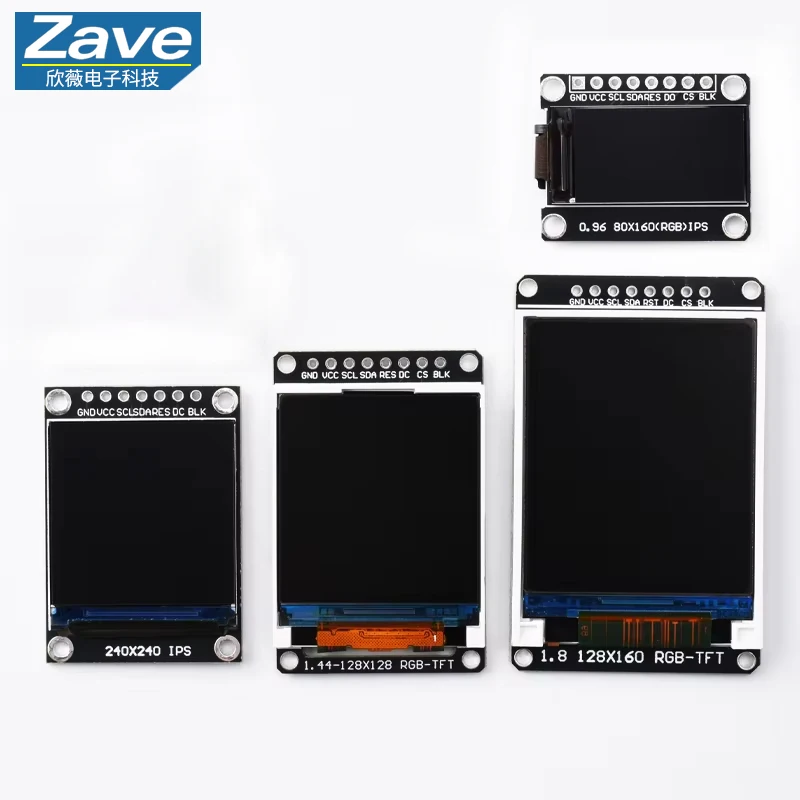 TFT Display 0.96/1.3/1.44/1.8 inch IPS 7P SPI HD Full Color LCD Module ST7735 / ST7789 Drive IC 80*160 240*240