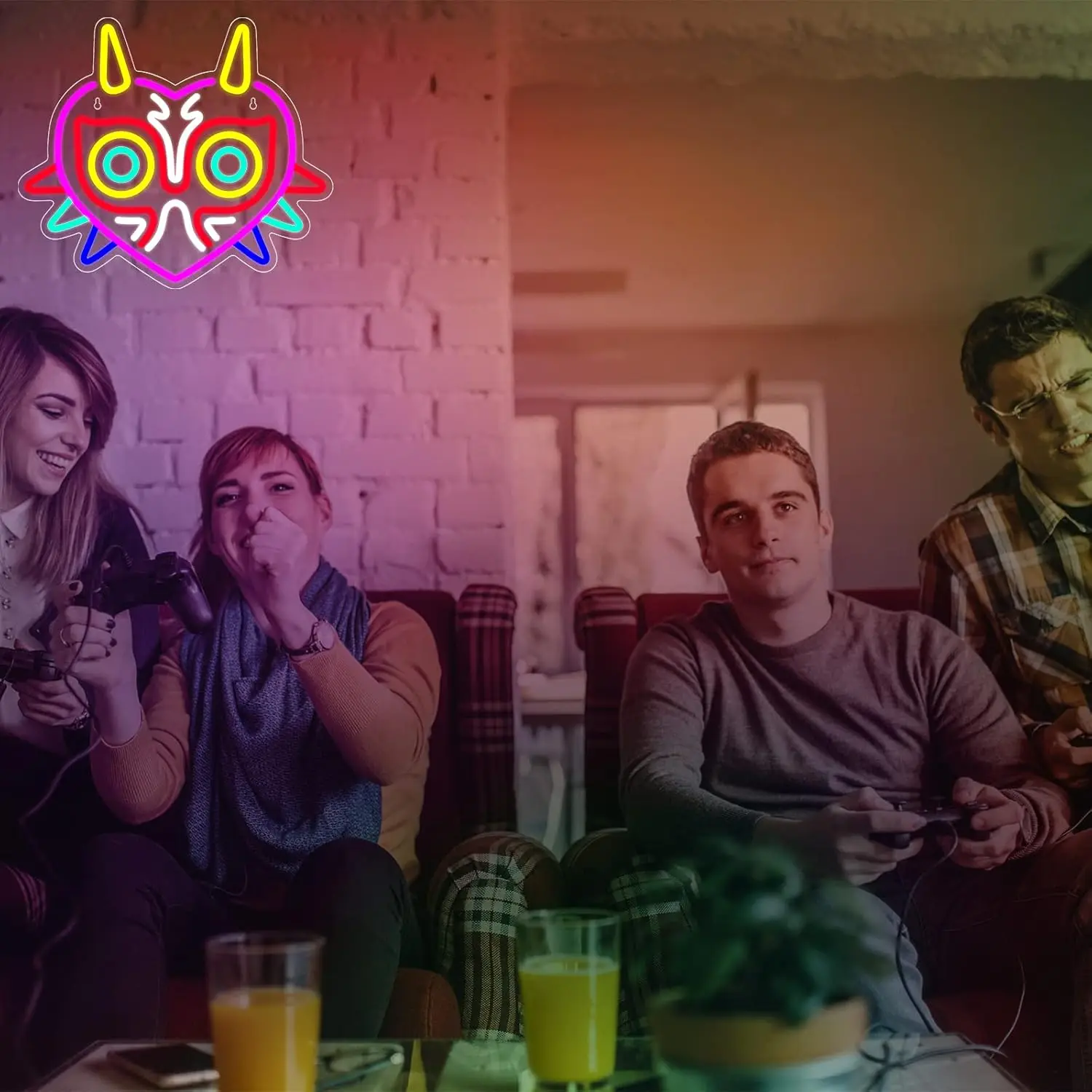 Game Room Neon Sign Zelda Game Animal Neon Light Sign Dimmable for Boy Room Game Wall Decor USB Game Player Gift Teenagers Fan