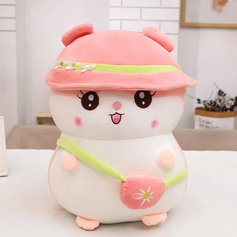 

Kawaii Plush Toy Cute Hamster Pillow Stuffed Doll Cuddly Soft Toy for Kids Birthday Gift Girls Bedtime Buddy Large Size