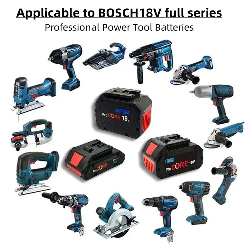 18V High-End Náhradní baterie ProCORE, nová baterie 21700, vhodná pro nářadí Bosch 18V plný rozsah, 4,0 Ah, 8,0 Ah, 12,0 Ah - náhled 6