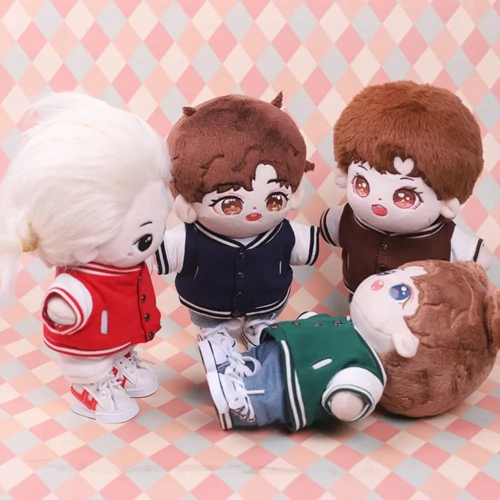 

College Style Doll Baseball Jacket Uniform Coat Casaul Wear Cotton Dolls Clothes Dress Up Playing House Doll Jacket Coat