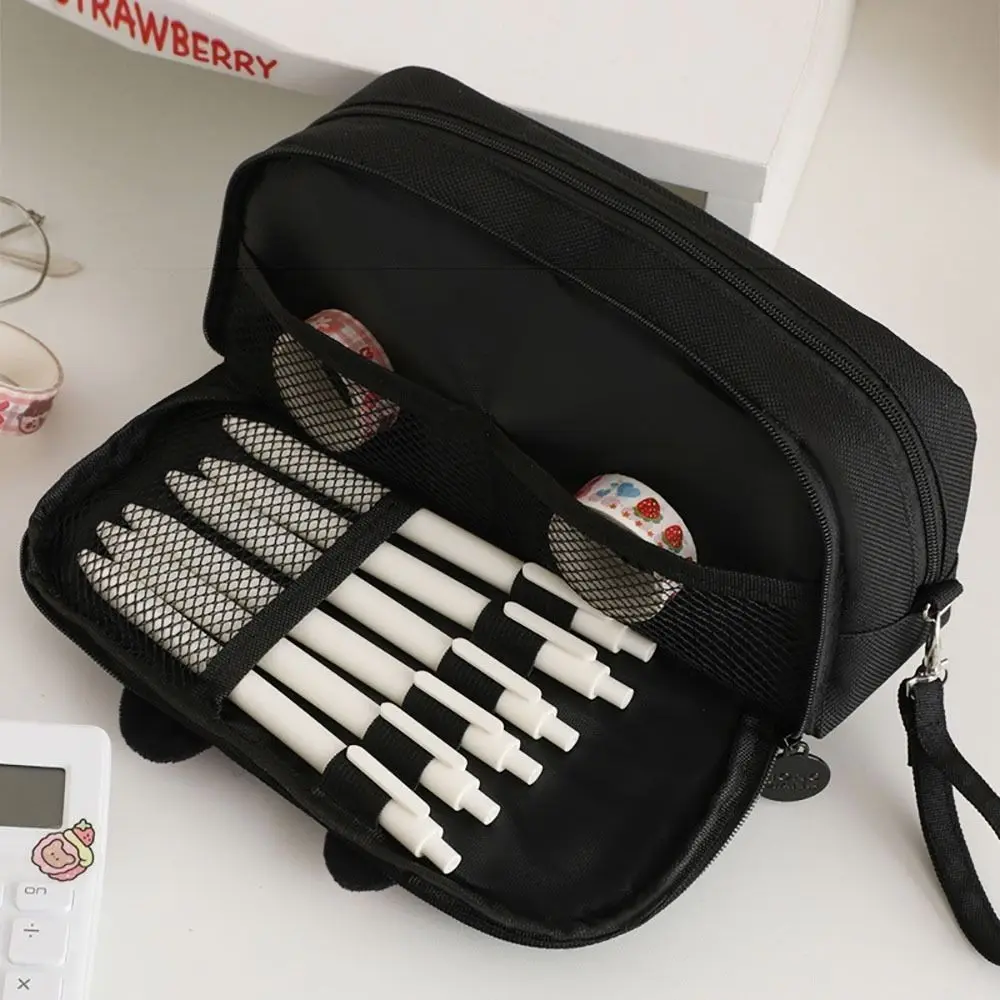 حقيبة أقلام هريرة لطيفة متعددة الوظائف ذات سعة كبيرة مقلمة هدية حقيبة أدوات مكتبية للمكتب المدرسي