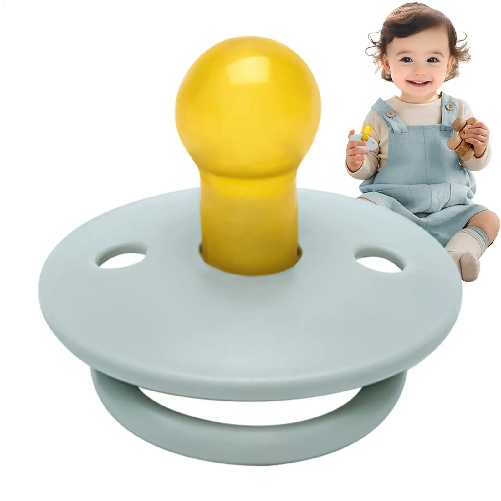 Portable Silicone Sooth Pacifier Soothing Nipple for Breastfeeding Babies Chewable Teether Toy for Children Girl Boy Home Use