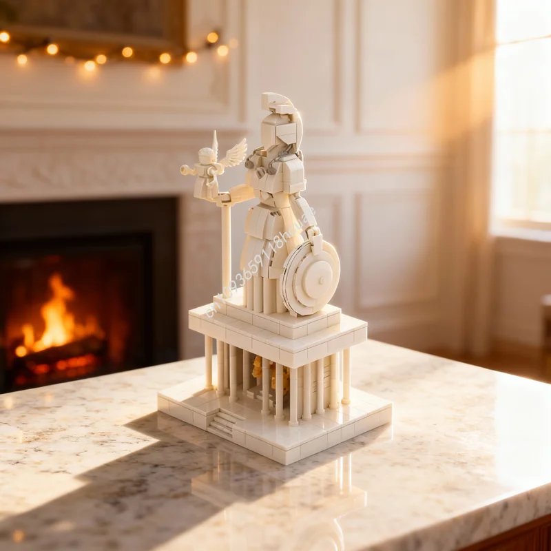 845pcs MOC Architecture Athena S Colossus Saint Seiya Model Building Blocks Toys Construction Idea Festival Gifts Brick
