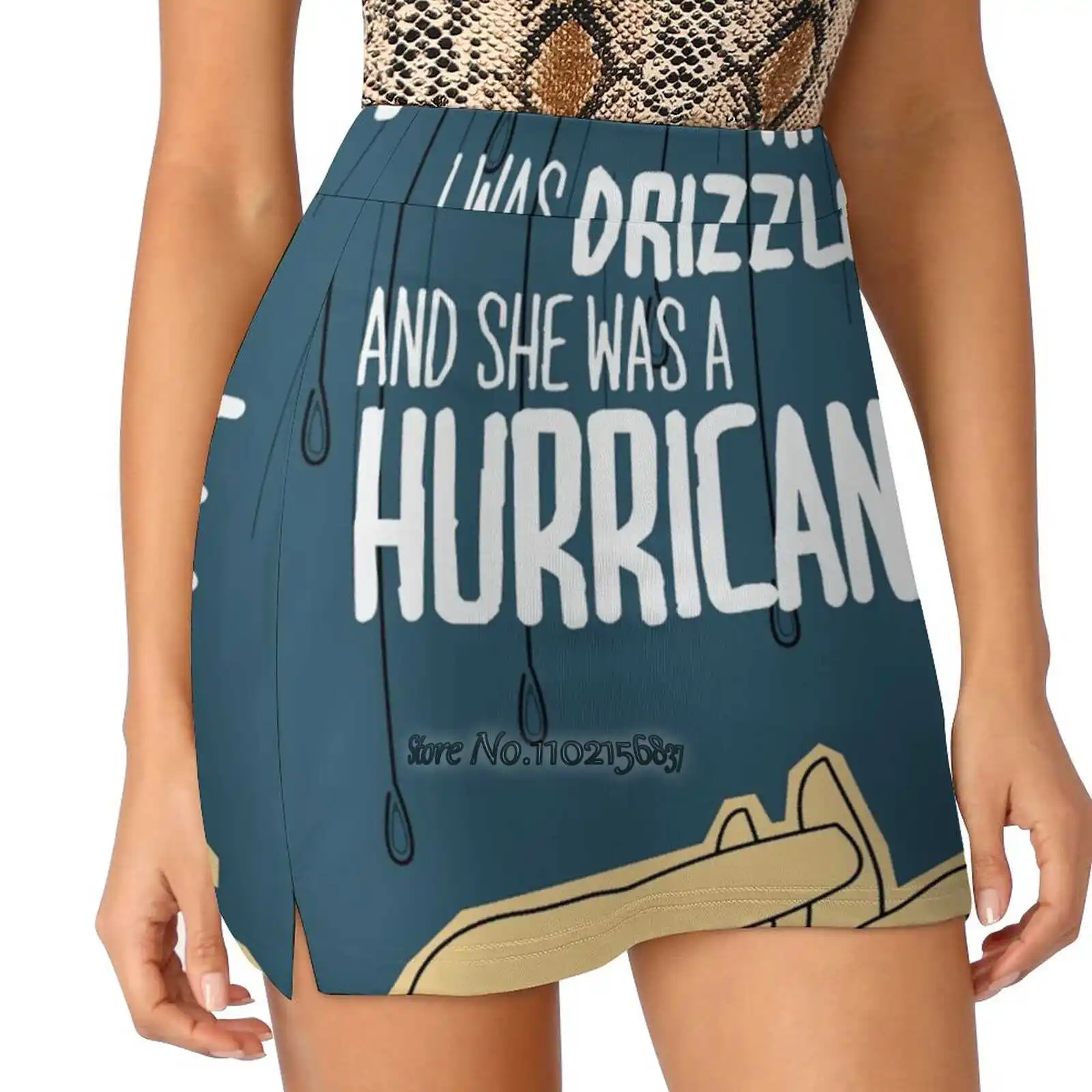 She Was A Hurricane Fake Two-Piece Hakama Skirt Women Pencil Skirts Workout Sports Mini Skirt John Green Looking For Alaska