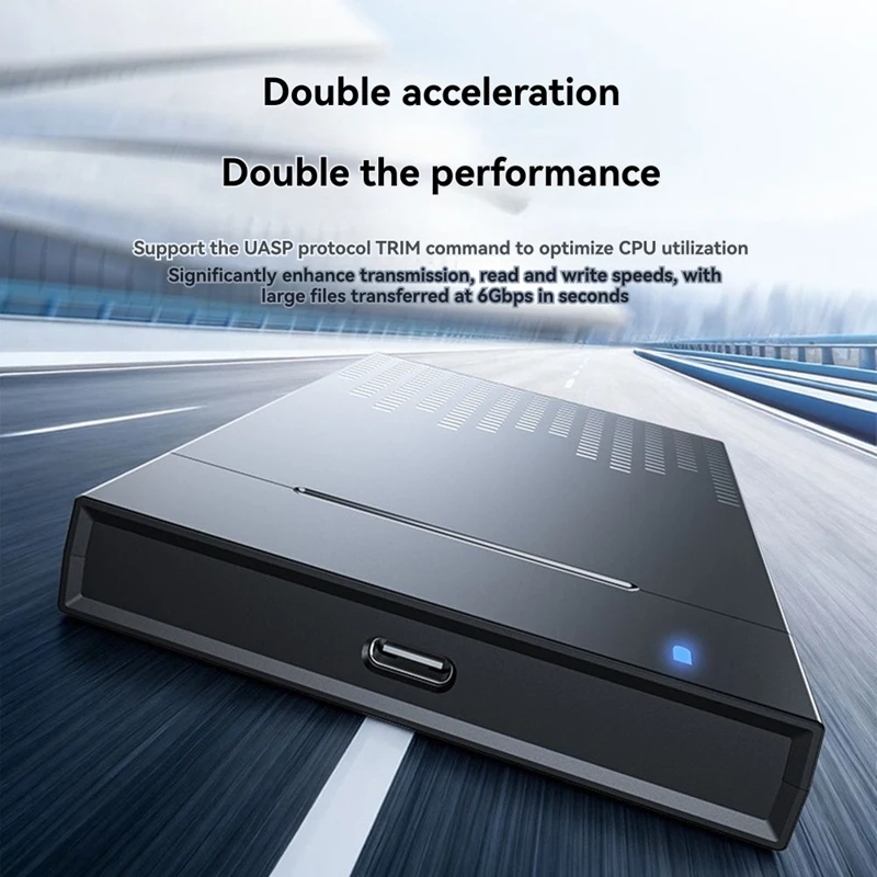 Super Sale 2.5Inch HDD Case SATA to TypeC3.1 Adapter External Hard Drive Enclosure for 2.5Inch SSD Disk 6Gbps/S 6TB HDD Case
