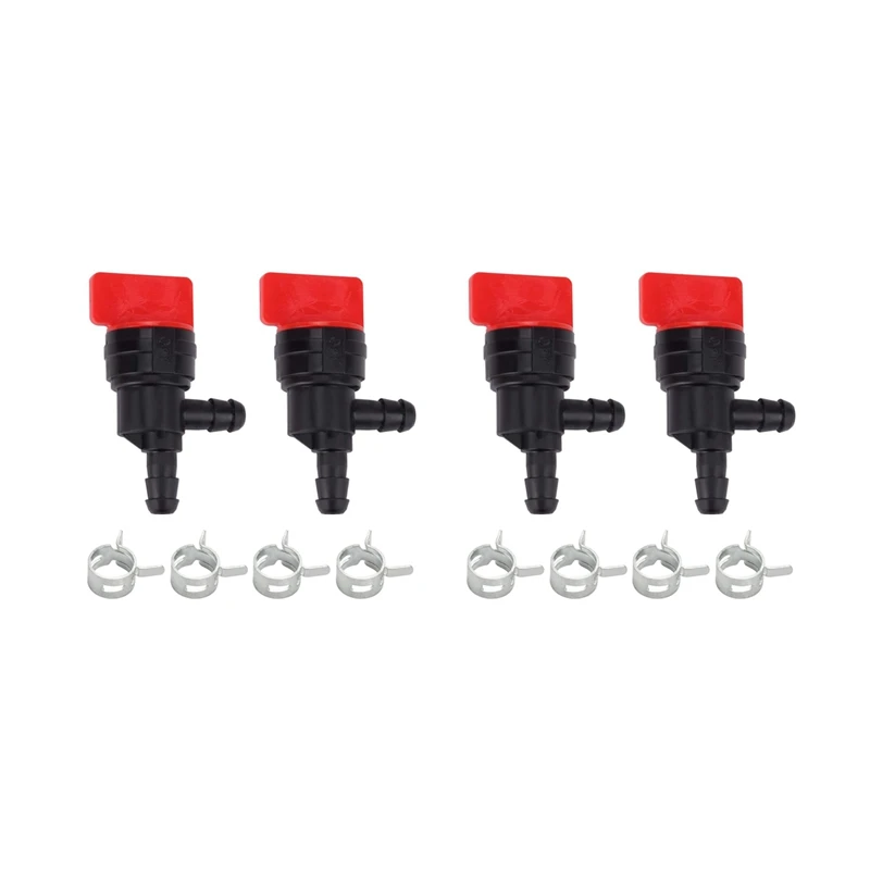 4PCS 1/4 Inch 90 Degree Fuel Shut Off Valve For Briggs & Stratton 698181 494539 697944 Tecumseh 35857