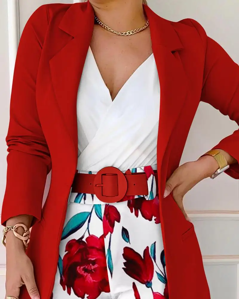 Women\'s Casual Print Suit Small Women\'s Dress 2 Piece Sets Ladies Blazers Blazer Shorts Spring Summer New Fashion 2023