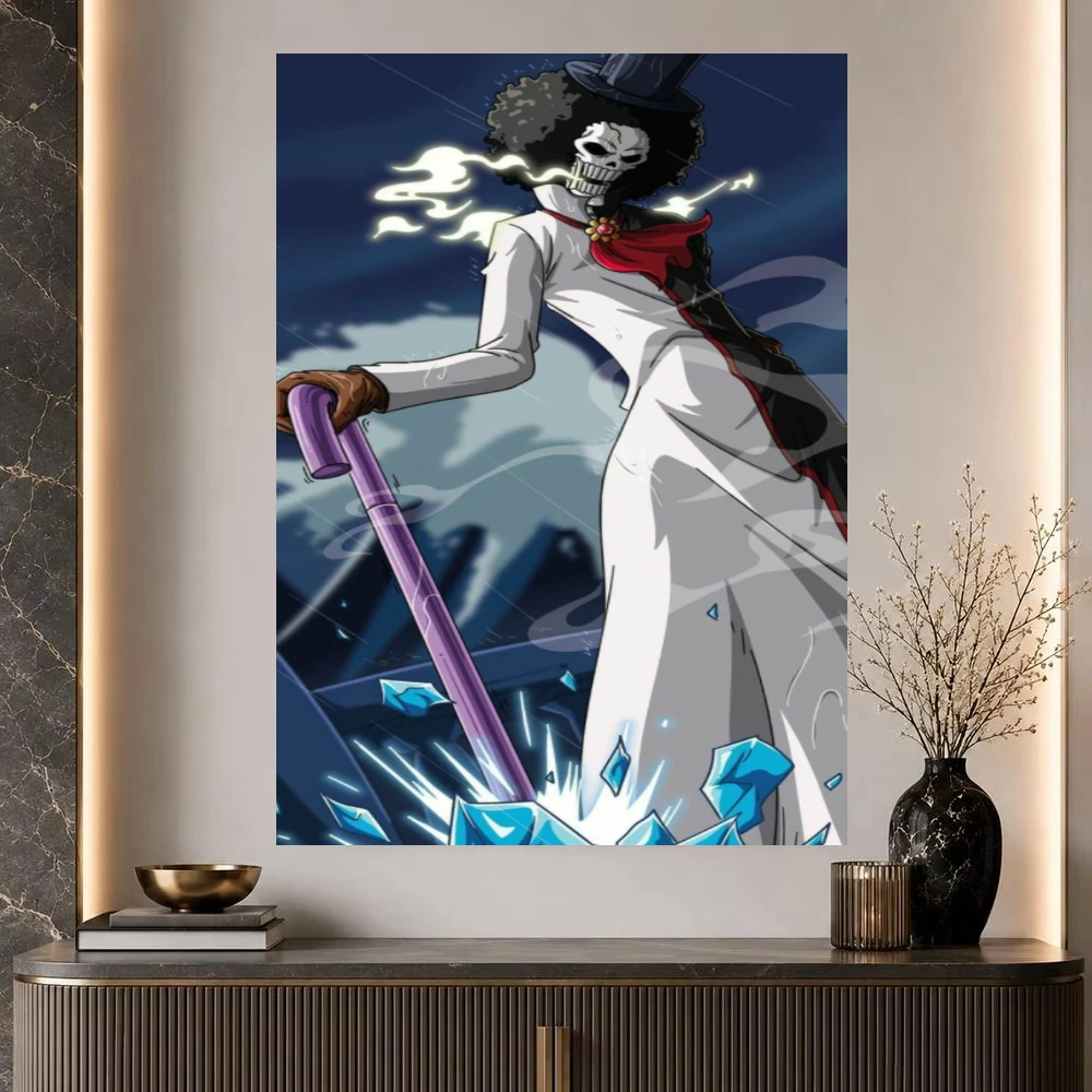 Oil Painting One Piece Brook Japan Anime By Numbers Home Decor Modern Wall Decor for Living Room Bedroom Perfect Gift No Frame