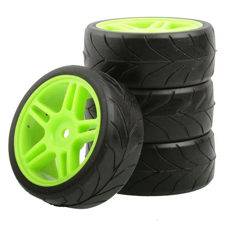 

4PCS Off-Road Rubber Tires & Wheels 12mm Hex Hub Upgrade Parts for WLtoys 144001 1/10 1/18 RC Car High Performance