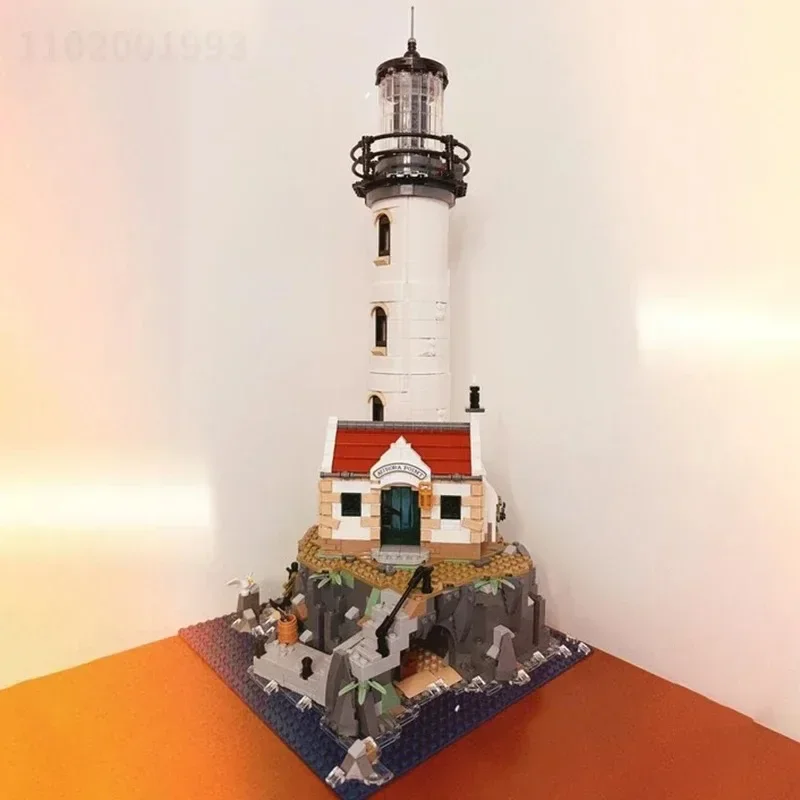 2065pcs 전기 등대 모델 빌딩 블록 모터라이즈드 브릭 어셈블리 어린이 장난감 크리스마스 선물 21335