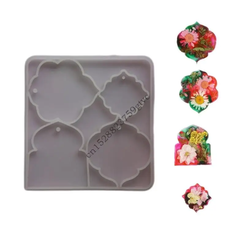 

D0UF Artisanal Silicone Pendant Molds Lace Patterns Jewelry Crafting Tools For Resin