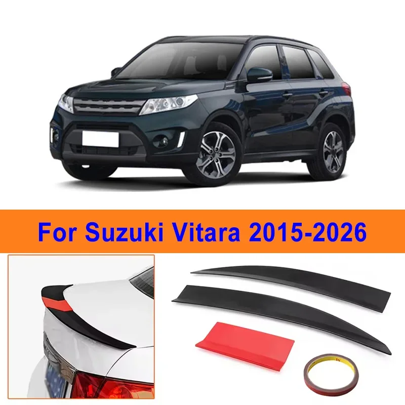 

For Suzuki Vitara 2015-2026 3-Section ABS Rear Trunk Spoiler 115-125cm Adjustable Sports Decor Top Wing Car Exterior Parts