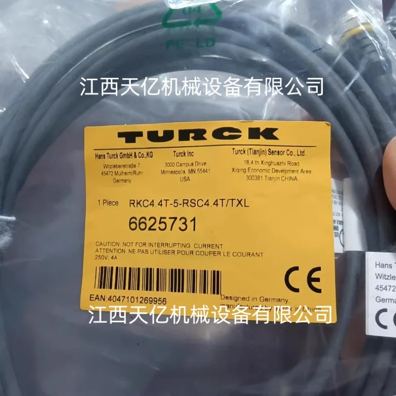 

Сенсорный кабель TURCK 2025 PKC4.4T-5-RSC4.4TTXL Удлинительный кабель M12, промышленный кабель 5 м