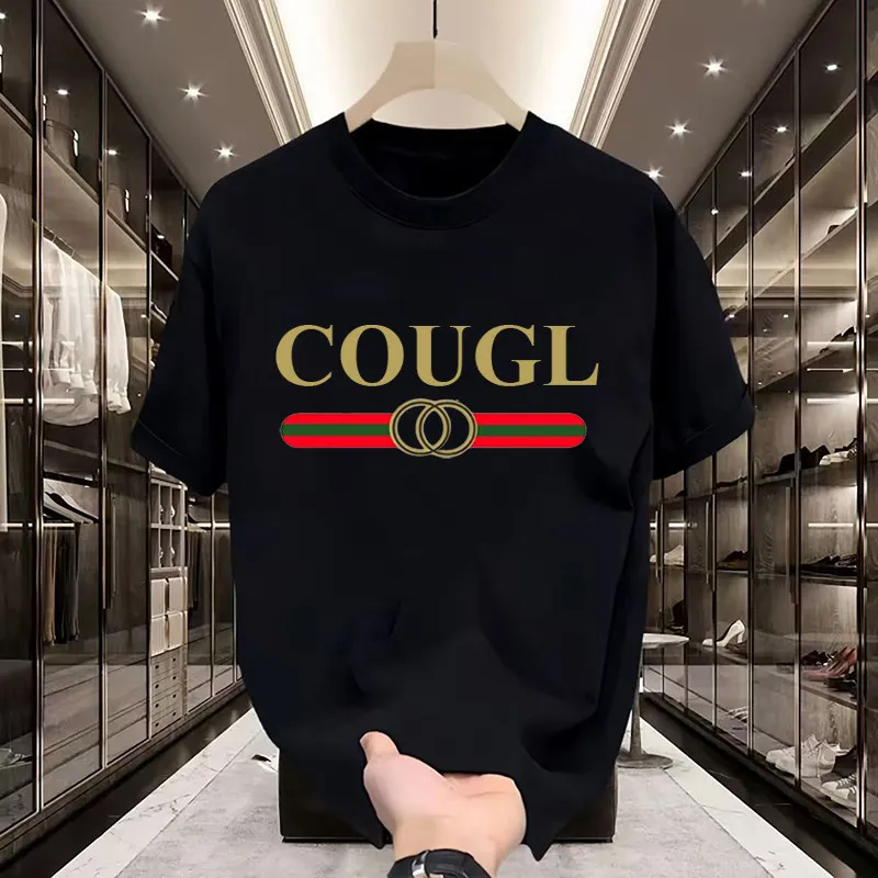 High-end Light Luxury Short-sleeved T-shirt for Men, A New Summer Fashion and Versatile Half-sleeved Round-neck Top for Men