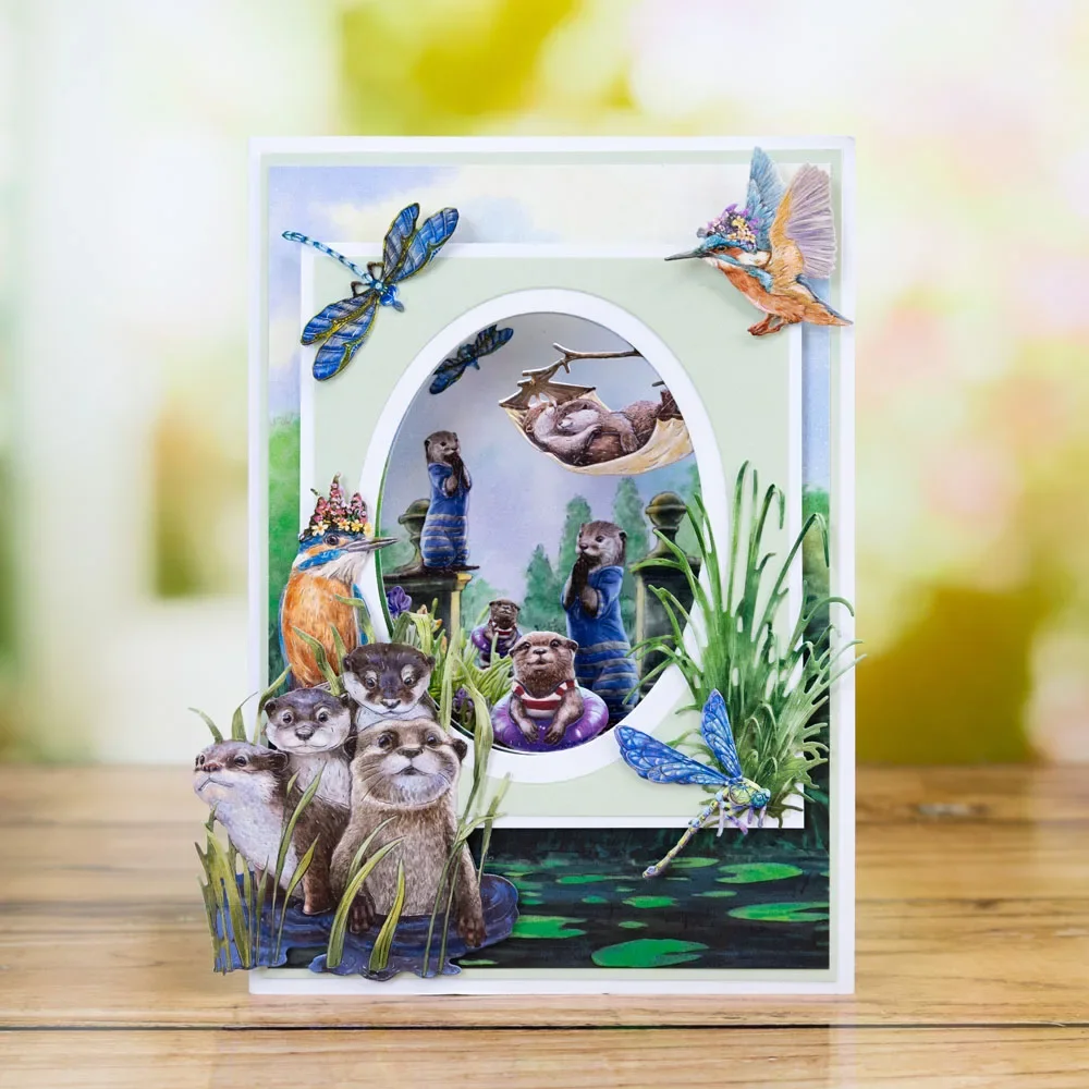 A Bevy of Otters Die Set new metal cutting dies DIY molds Scrapbooking die cut crafts dies two red robins dies