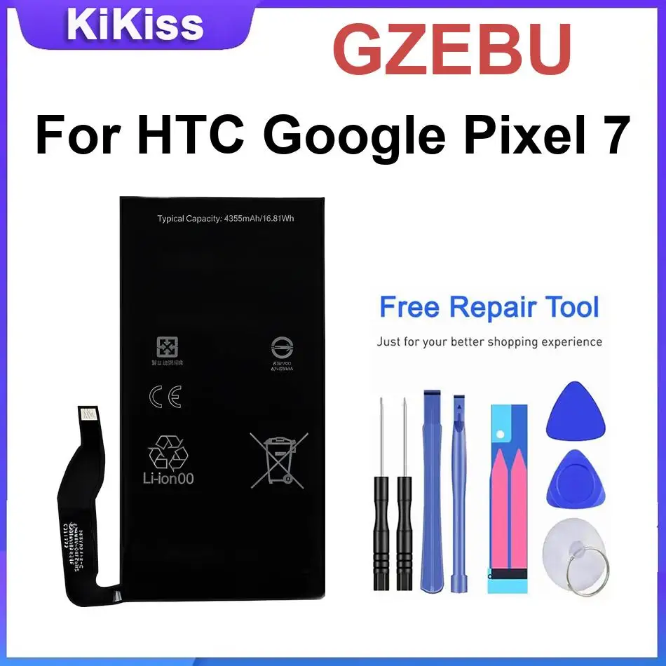 Powerful Batteries GZEBU For HTC Google Pixel 7 ,with Tools
