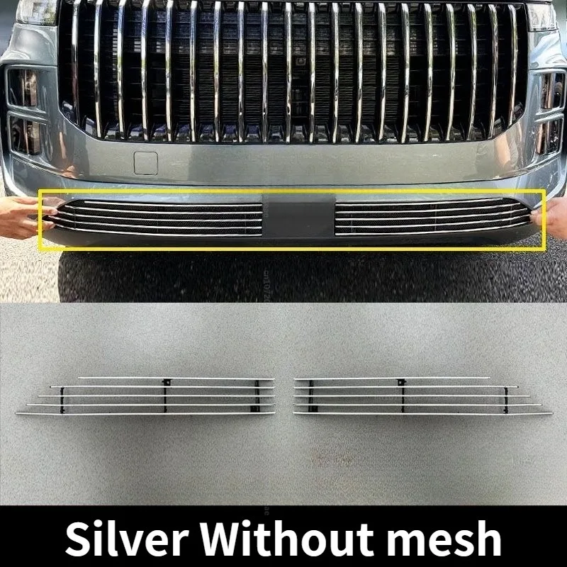 Für JAECOO J7 2024 2025 2026 Auto-Frontgrill, unteres Insektenschutznetz, dekorative glänzende Abdeckleiste, Außenzubehör – Detail 5