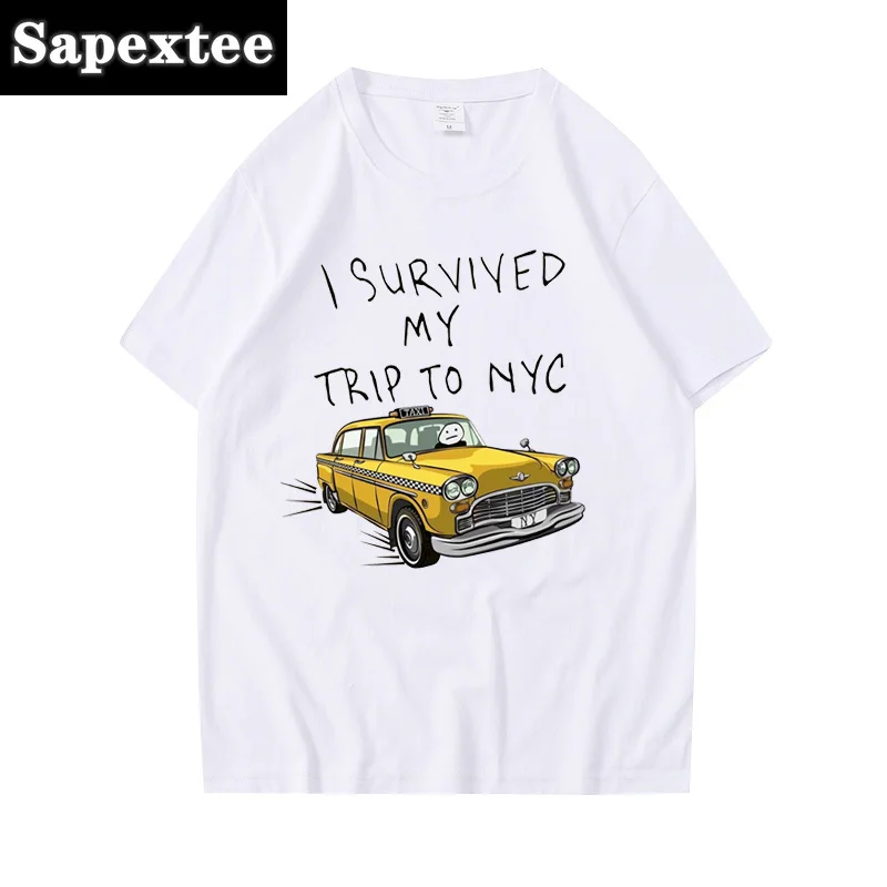 Tom Holland Same Style Tees I Survived My Trip To NYC Print Tops  Casual Streetwear Men Women Unisex Fashion T Shirt