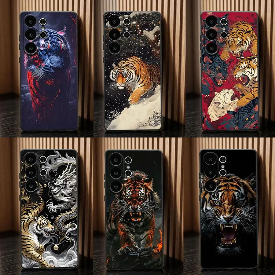 Fierce Animal Tiger Phone Cover Case for Samsung Galaxy S26 Ultra S24 S26+ S20 Note 20 8 9 10 S24+ S21 FE S25+ S25 Plus S23 S10