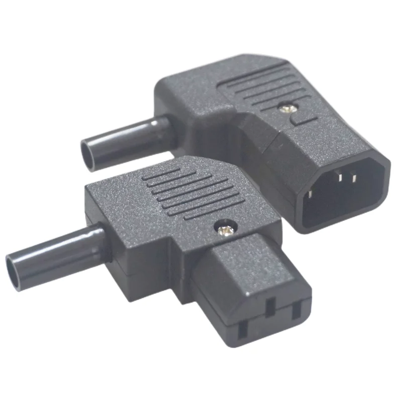 

C13/C14 Power Plug, 90 Degree Angled IEC 320 C13 Female Plug AC 10A / 250V Power Cord/Cable Connector