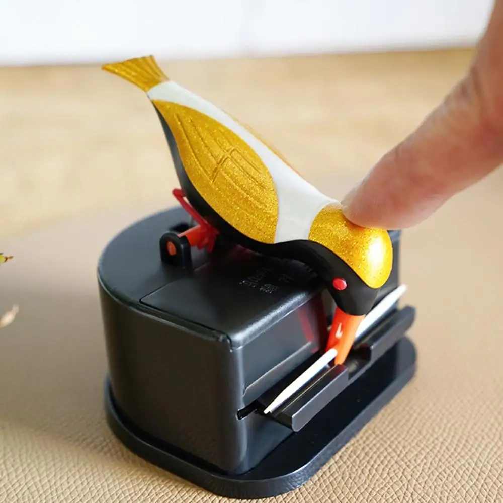 1pc Cute Little Bird Toothpick Container Automatic Toothpick Dispenser Toothpick Holder Home Decor Table Decoration Accessorys