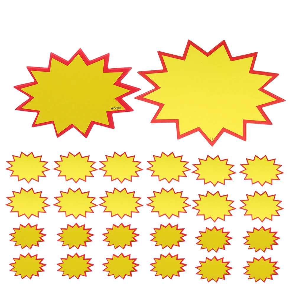 

200pcs Tags For Supermarket Retail Store Blank Paper Label Signs Price Display Tags Advertising Labels Bright Color Sales Cards