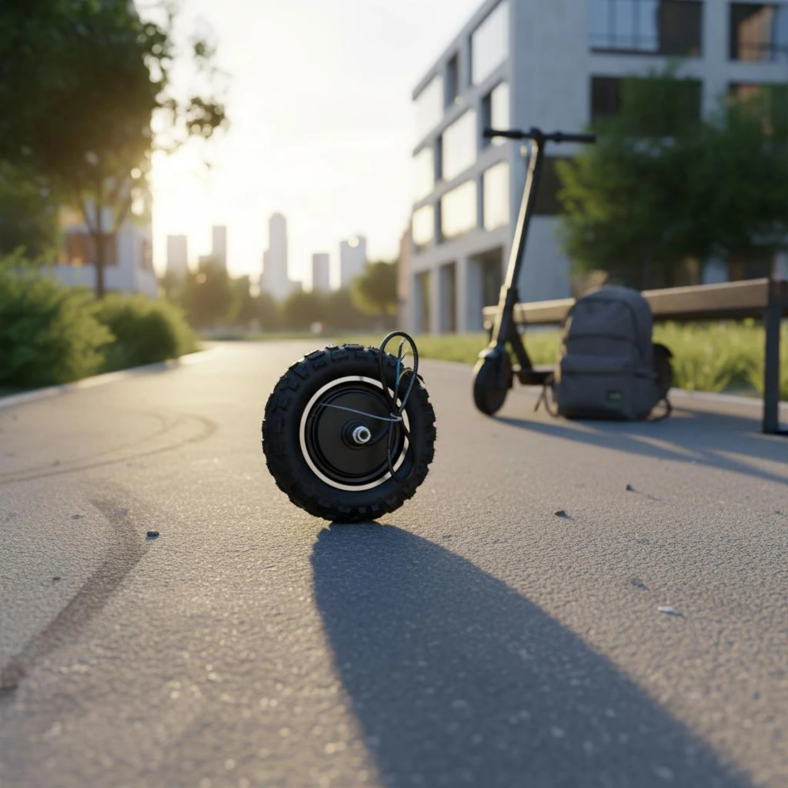 48V 500W Scooter Wheel Motor Universal-Fit Brushless Rear Wheel Motor Universal-Fit Tire Shock Absorbing All-Terrain Pattern