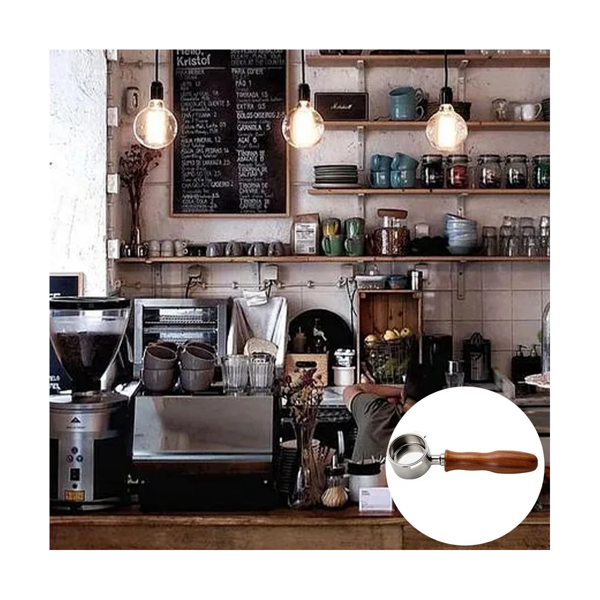 فلتر القهوة بدون قاع مقاس 51 مم لاستبدال سلة المرشح وإكسسوارات القهوة وأدوات الإسبريسو باريستا