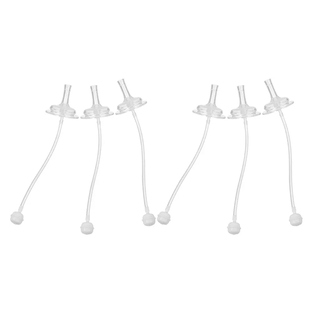 

6pcs Baby Bottle Straw Accessories Wide Mouth Sippy Cup Parts Safe Silicone Replacement Toddler Drink Water Feeding Set