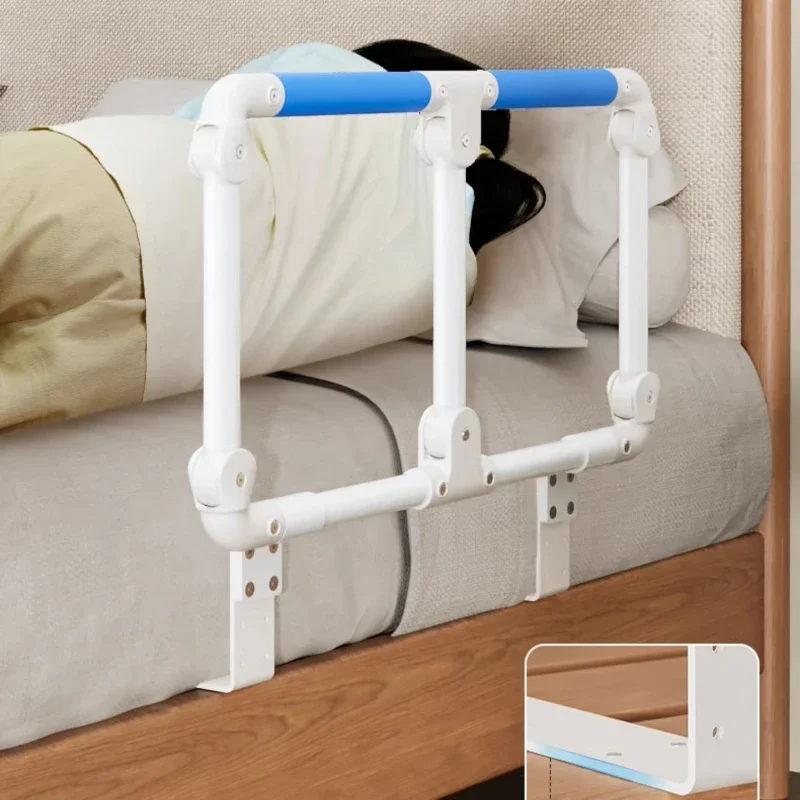 No Need Punch Holes To Get Up Aids Guardrail Elderly Bed Care Products Foldable Armrest Frame Helping Tool Anti Fall Guardrails