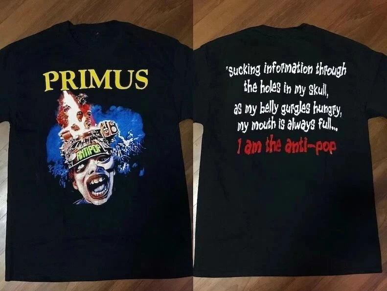 PRIMUS Antipop 199 ألبوم ترويجي تي شيرت 2 الوجهين S-4XL الراقية الفاخرة لكل من الرجال والنساء أفضل Y2k #1