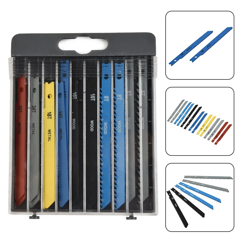 U-Shank HCS Saw Blade, Jigsaw alternativo, Lâminas para plástico, madeira, corte de alumínio, peças de ferramentas elétricas, 6T-32T, 14Pcs Set