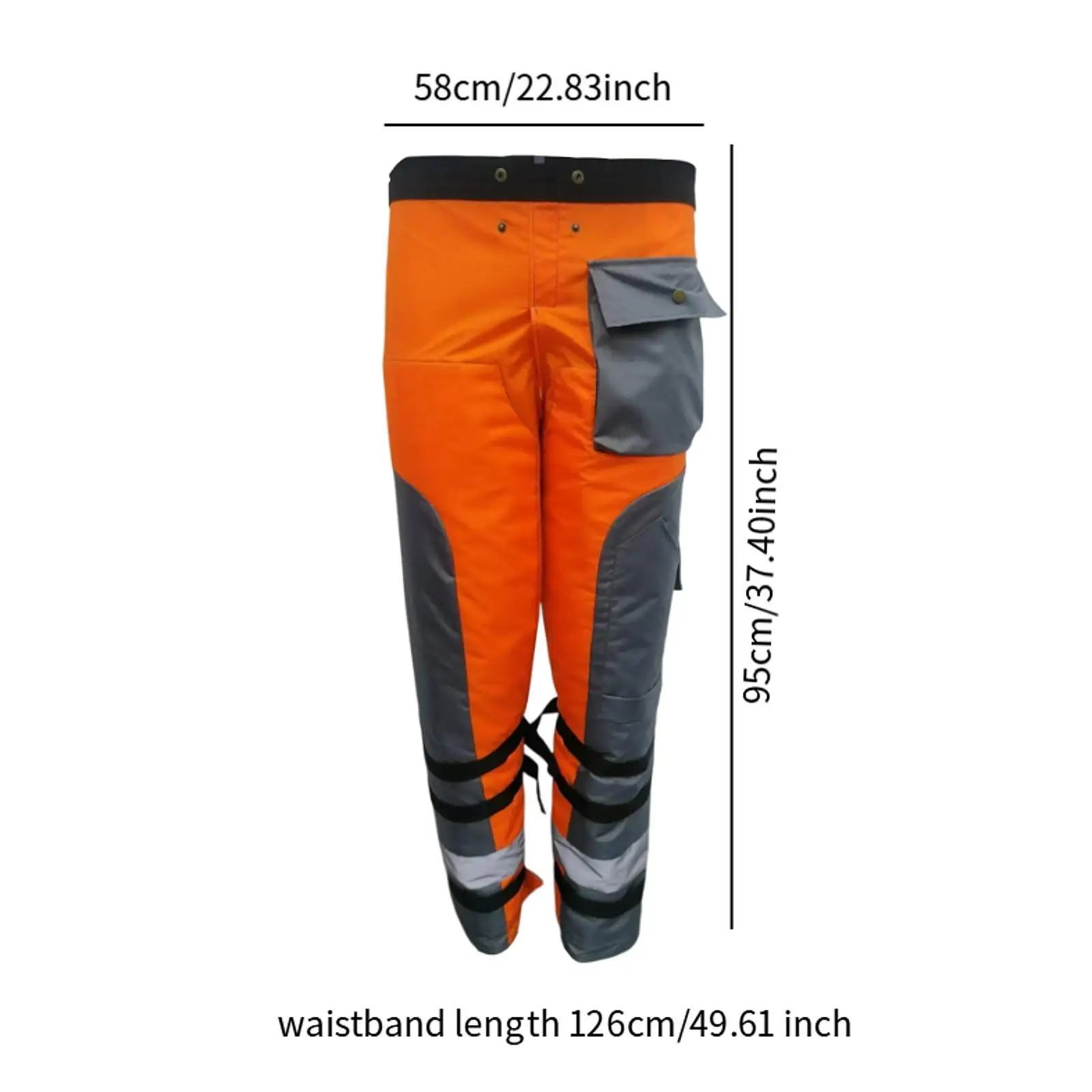 Chainsaw Chaps,9 Layer Adjustable Waistwand,Chainsaw Chaps Apron Wrap, Workers Gifts Orange Chainsaw Pants Apron