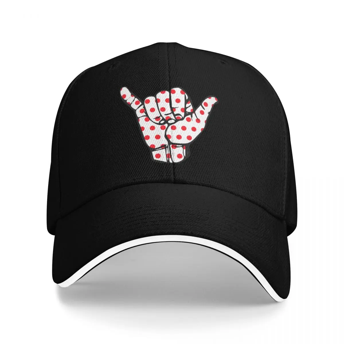 

King of the Mountain Polka Dot Shaka Baseball Cap Golf Cap Big Size Hat Men's Luxury Women's