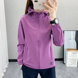 (M-4XL) Women Thicked Polar Fleece Hiking Jacket windproof soft shell Sport Jacket Camping Running Climbing Sweatshirt