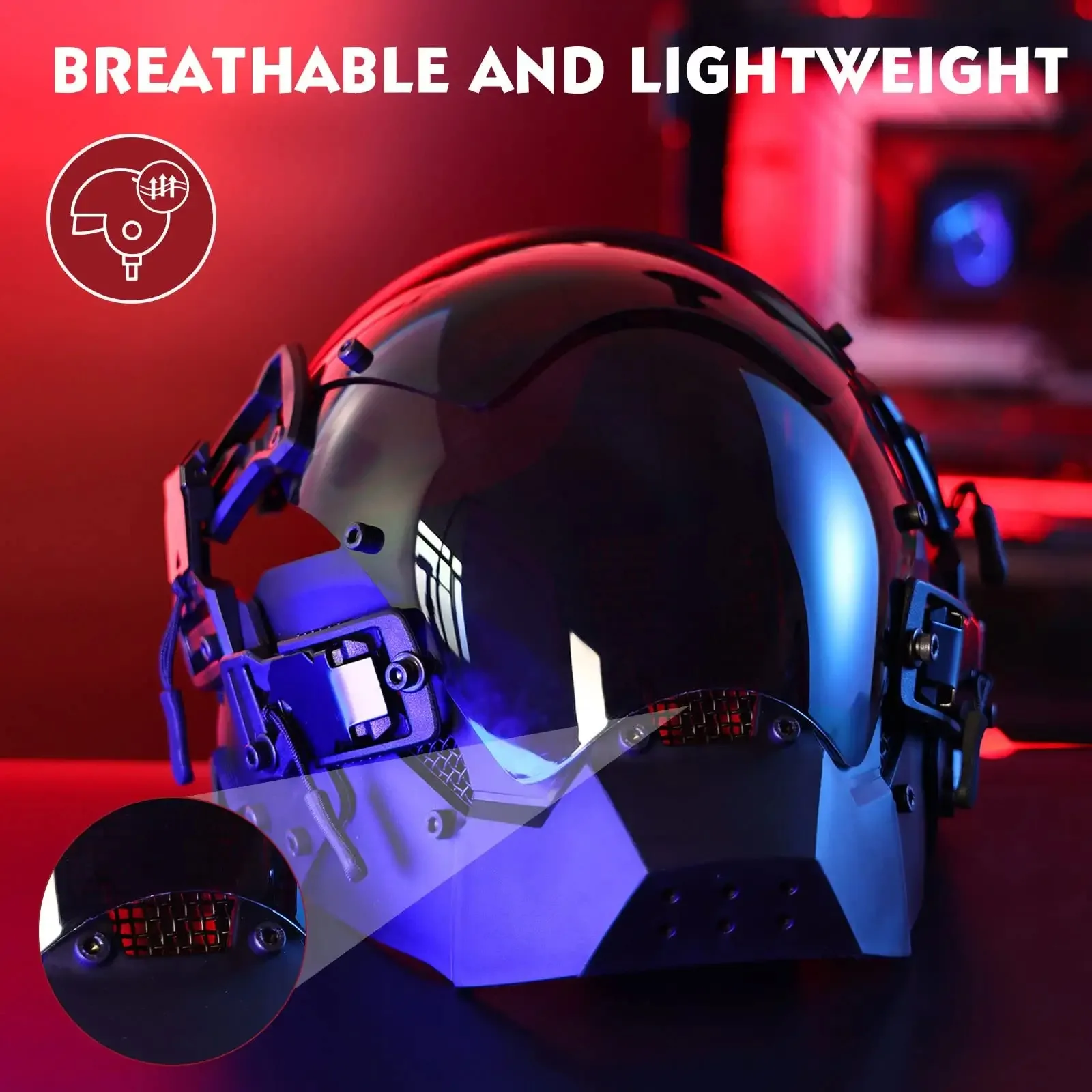 زي تنكري سيبيربانك للبالغين ، أقنعة مستقبلية رائعة ، أسلوب ميكانيكي ، خيال علمي ، ارتداء ألعاب ، هدية حفلة الهالوين