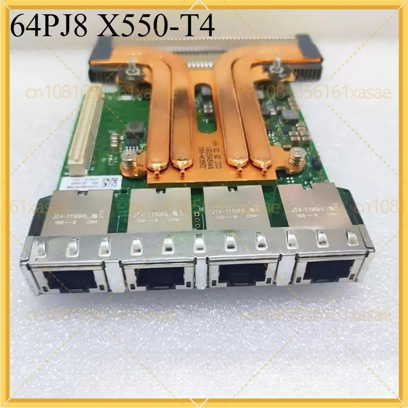 10GB Quad Port RJ45 Server Network Daughter Card Replacement for Dell R740 R740XD X550-T4 64PJ8 064PJ8 64PJ8 X550-T4