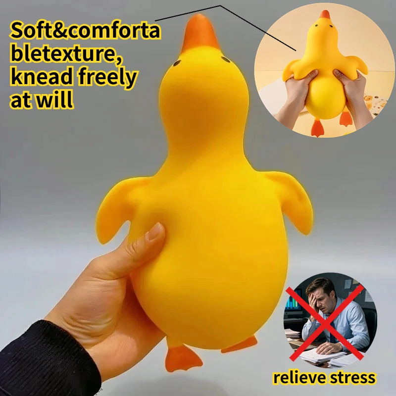 Niedliche Gans-Ente Squishy, langsam aufsteigend, weiches, dehnbares Antistress-Fidget-Spielzeug, TPR-Quetschspielzeug zur Stresslinderung, Geschenk für Kinder und Erwachsene
