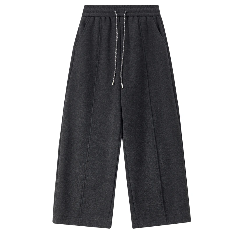 SENTUBILA Women Fleece Lined Warm Pant 2025 Winter Elastic High Waist Wide Leg Trousers Casual Seatpants Woman Clothes W54KD5028