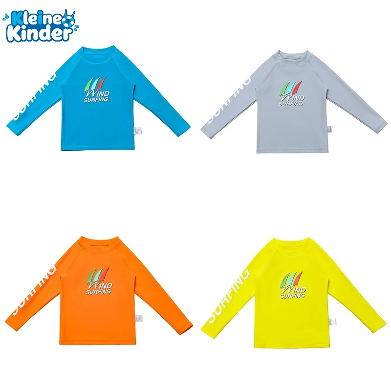 Camiseta de Natación para Niños y Niñas, Manga Larga, Protección Solar UPF50, Anti UV, Traje de Baño para Adolescentes, Bebés y Niños Pequeños, Top de Natación para Surf y Baño