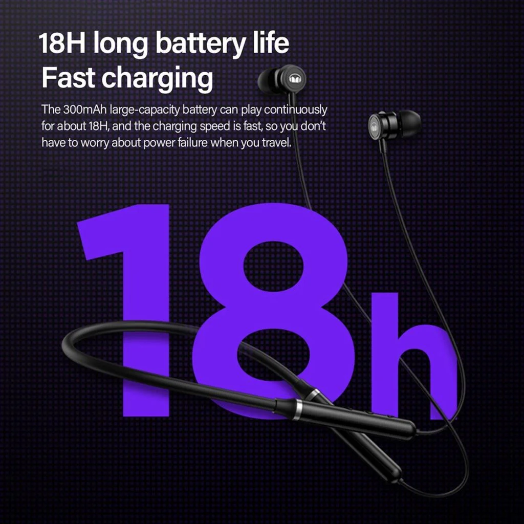 Monster AIRMARS SG03 سماعات رأس رياضية لاسلكية بشريط حول الرقبة بلوتوث 5.3 سماعة موسيقى HD دعوة سماعة ستيريو مع وظيفة الزر