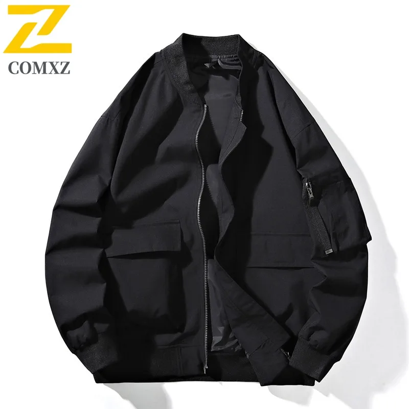 سترة رجالي COMXZ بياقة بيسبول غير رسمية سترات مضادة للرياح لركوب الدراجات في الهواء الطلق 2025 سترة واقية جديدة للخريف خفيفة الوزن غير رسمية #3